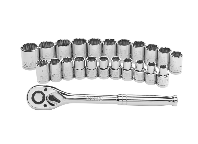 23-Piece 1/2-Inch Drive Socket Set With Ratchet 1