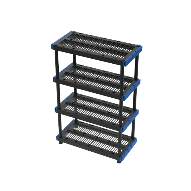 4-Tier Interlocking Heavy-Duty Plastic Shelving Unit (20" X 48") 1