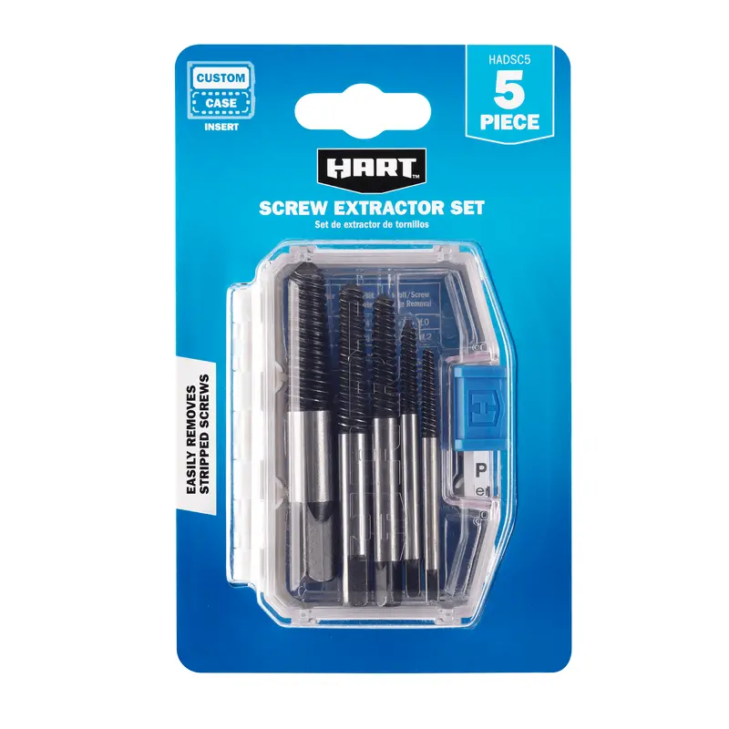 5-Piece Spiral Screw Extractor Set For Broken Fasteners 1