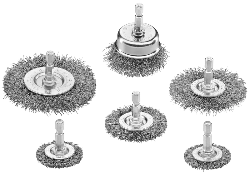 6-Piece Heavy-Duty Wire Wheel Brush Set 1