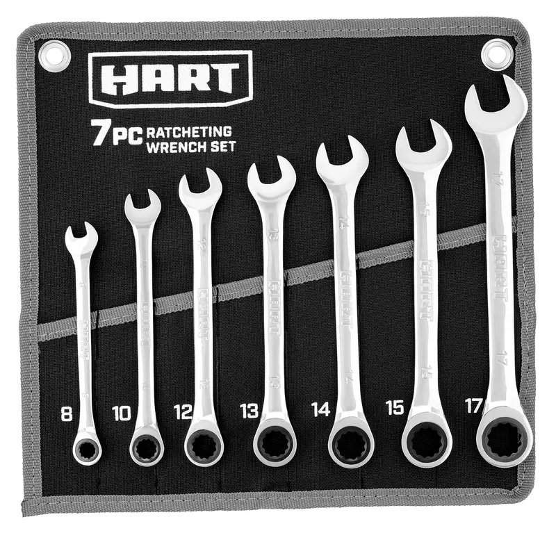 7-Piece Metric Ratcheting Wrench Set With Fine-Tooth Mechanism 1