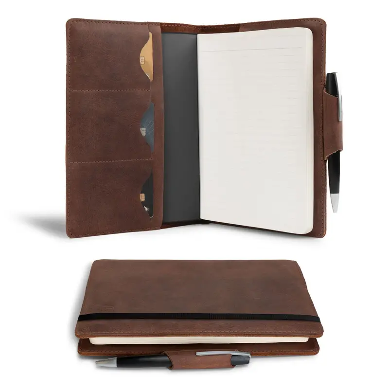 A5 Notebook Cover With Built-In Card Slots – Sleek Hardshell Design 1