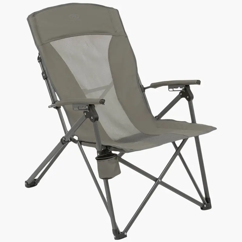 Balvenie Reclining Camping Chair In Charcoal 1