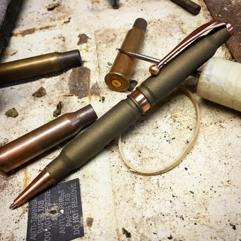 Cerakoted .308-Caliber Tactical Pen In Burnt Bronze 1