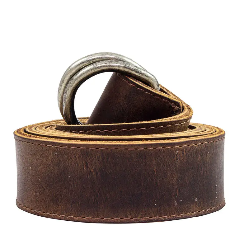 Classic D-Ring Adjustable Leather Belt 1