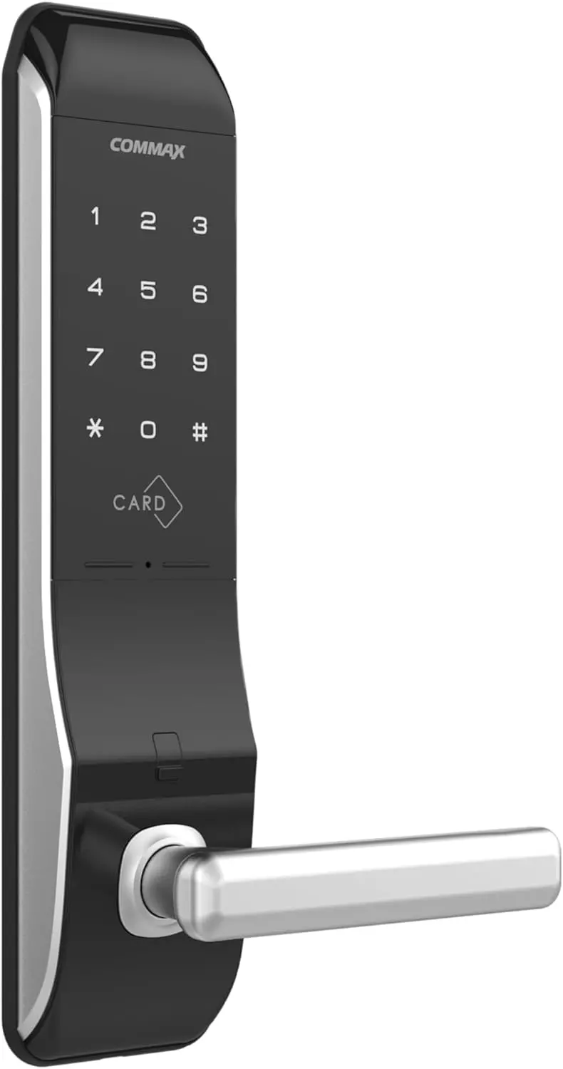 Commax Cdl-200L Digital Lever Door Lock – Rfid, Pin, And Mechanical Key Access – Ul Fire-Rated 1