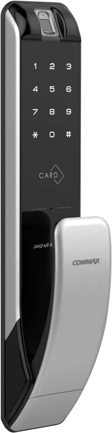Commax Cdl-210P/210R Smart Push-Pull Door Lock – Fingerprint, Rfid, Pin & Key Entry – Ul Certified 1