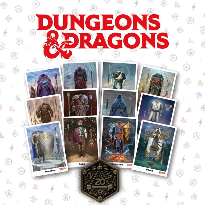 D&D Classic Themed Coin And Card Collector Set 1