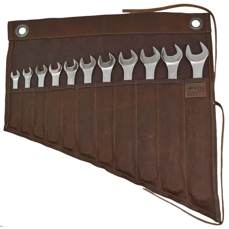 Durable Canvas Wrench Roll With 11 Compartments 1