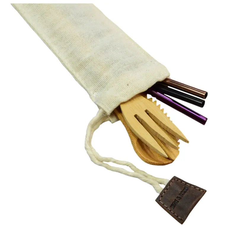 Eco-Friendly Straw Storage Bag With Drawstring Closure 1