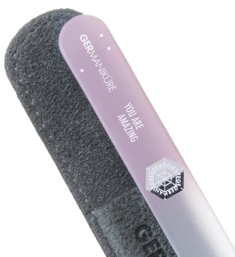 Germanikure Mantra Nail File With Genuine Leather Sleeve – 'You Are Amazing' Affirmation 1