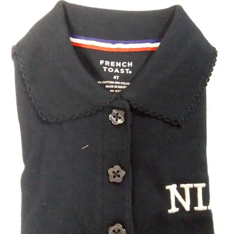 Girls’ Navy Polo Shirt – School-Branded Uniform Style 1