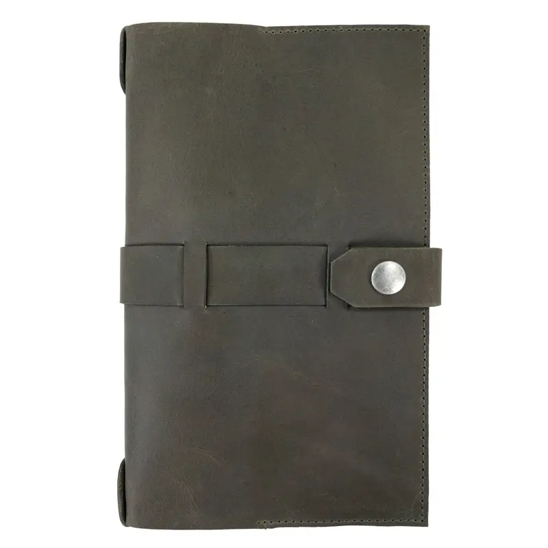 Handcrafted Rivet-Embellished Notebook Cover For Moleskine Field Notes (5" × 8.25") 1