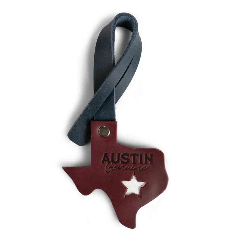 Heart Of Texas Leather Bag Charm – Proud Lone Star State Keepsake 1