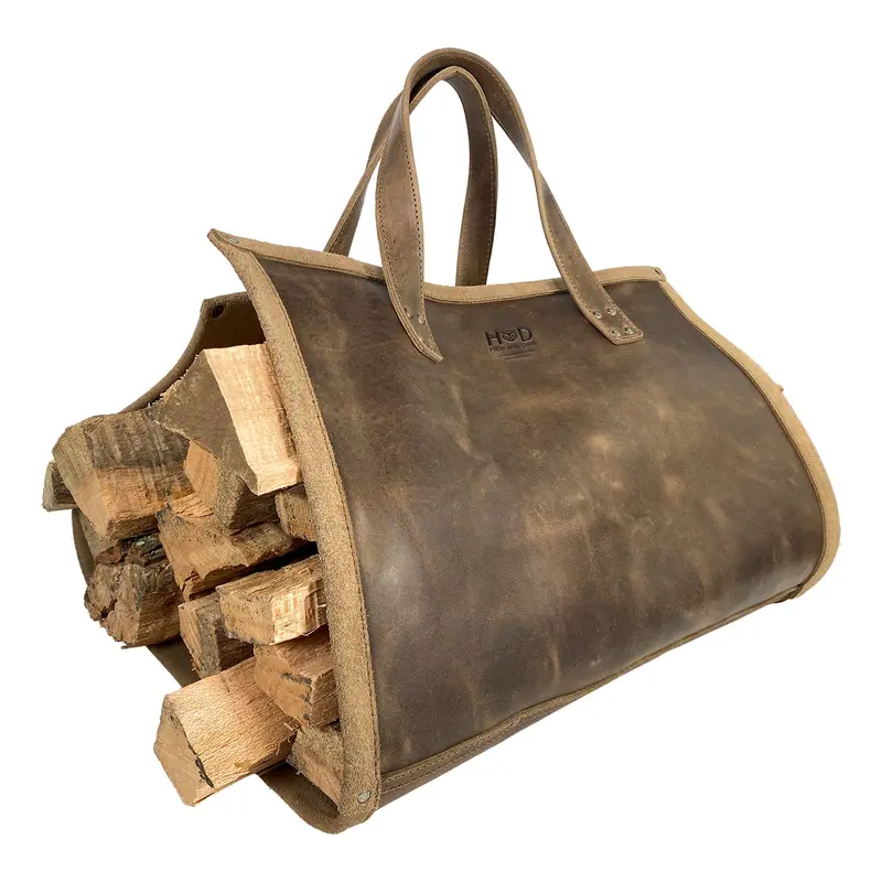 Heavy-Duty Firewood Carrier With Reinforced Handles And Mesh Base 1