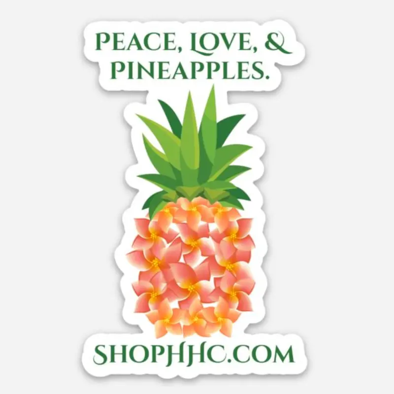 Hhc Plumeria & Pineapple Fusion Nail Decal – Tropical Holo Design 1