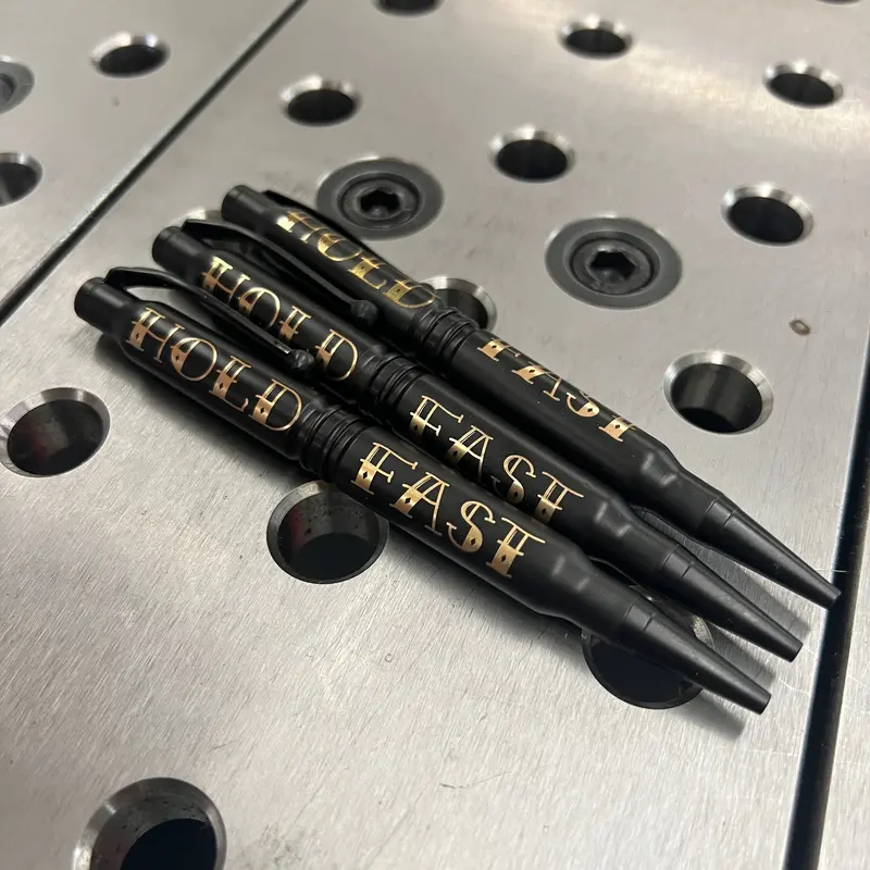 Hold Fast .308 Bullet Pen – Machined Brass And Aluminum Tactical Writer 1