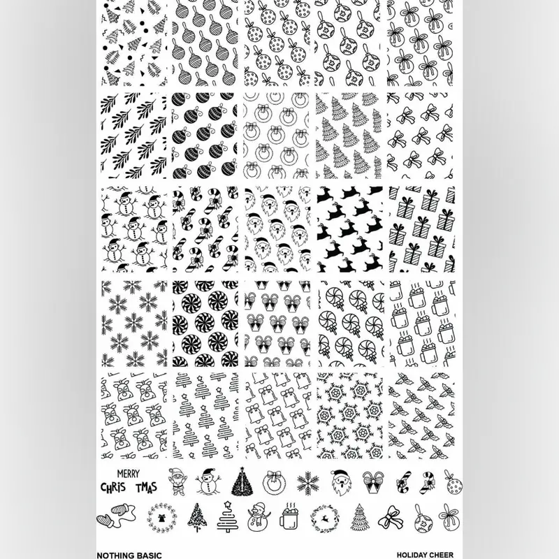 Holiday Cheer Nail Stamping Plate – Nothing Basic Collection (Overstock) 1