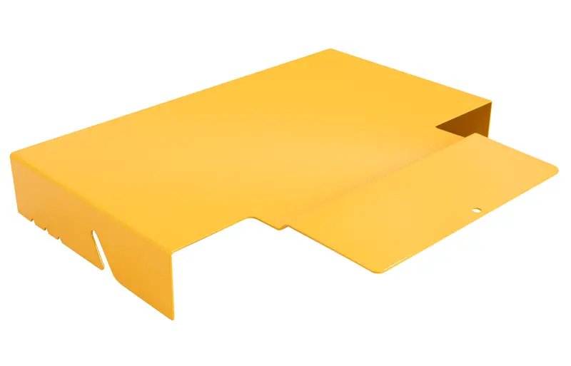 Hustler Oem Left-Side Pulley Cover – Yellow Painted, Compatible With 72" Rear-Discharge Super Z, Super Z Hd (2018–Current), And Diesel Z (2018–2025) 1