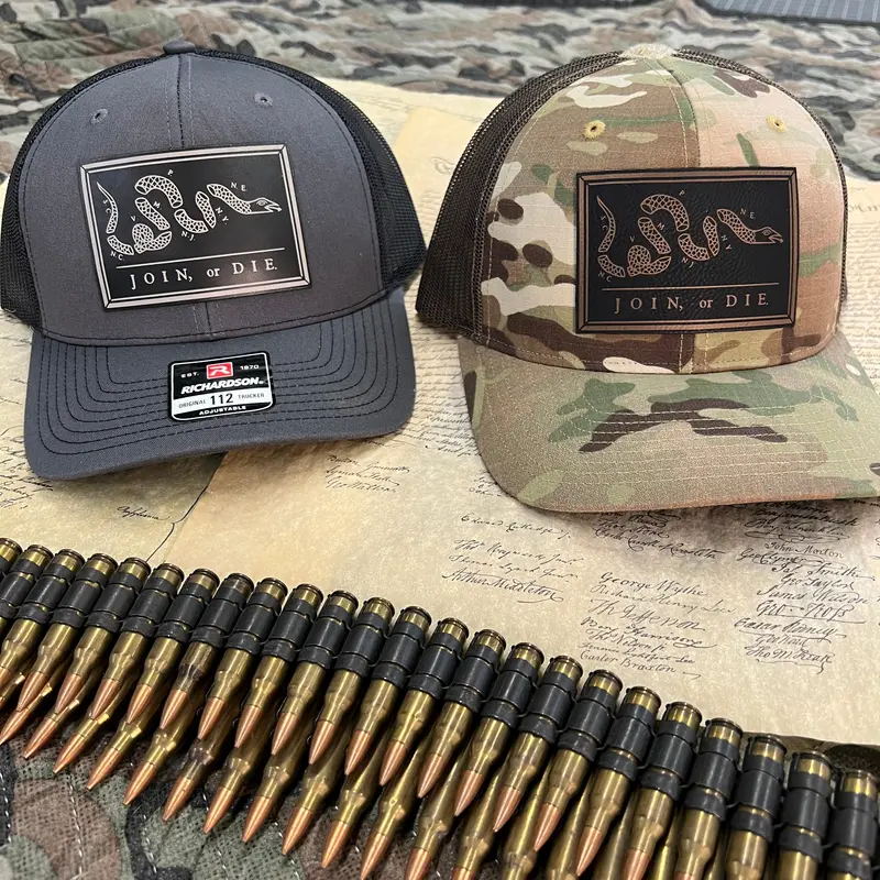 'Join Or Die' Patriotic Hat – Colonial-Inspired American Flag Cap 1