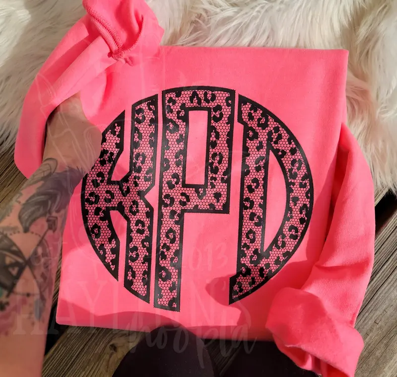 Leopard Print And Lace Monogram Top 1