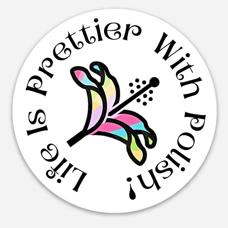Life Is Prettier With Polish – Decorative Nail Art Sticker 1