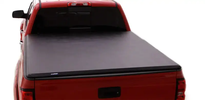 Lund Hard Folding Tonneau Cover – Matte Black, Fits Trucks Without Utili-Track 1
