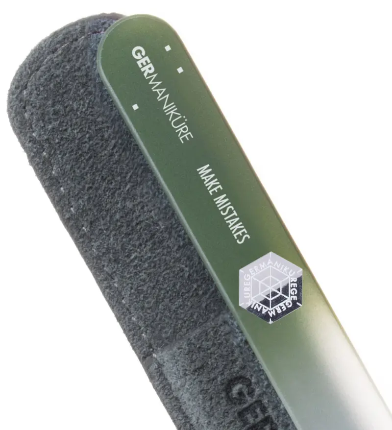 Make Mistakes Mantra Nail File With Leather Sleeve – Germanikure Collection 1