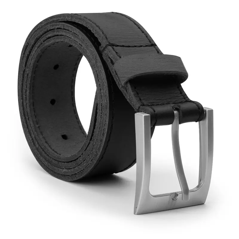 Men'S Full-Grain Leather Belt With Hidden Inner Pocket 1