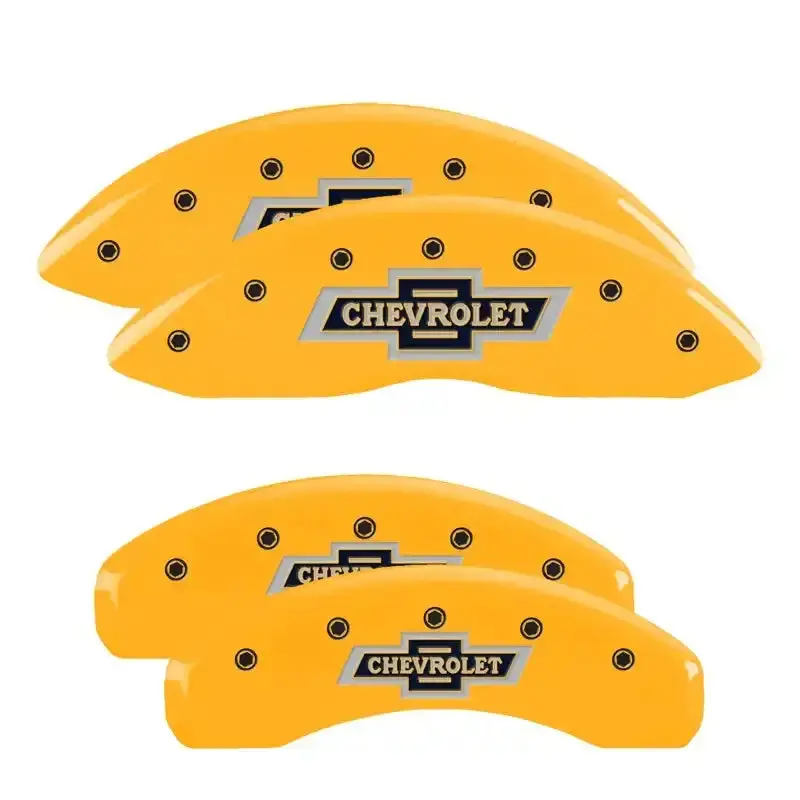Mgp 4 Caliper Covers Engraved F & R 100 Anniversary Yellow Finish Black Char 2019 Chevrolet Tahoe 1