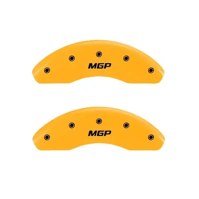 Mgp Engraved 4-Piston Caliper Covers – Front & Rear, Explorer Yellow Finish With Black Accent 1