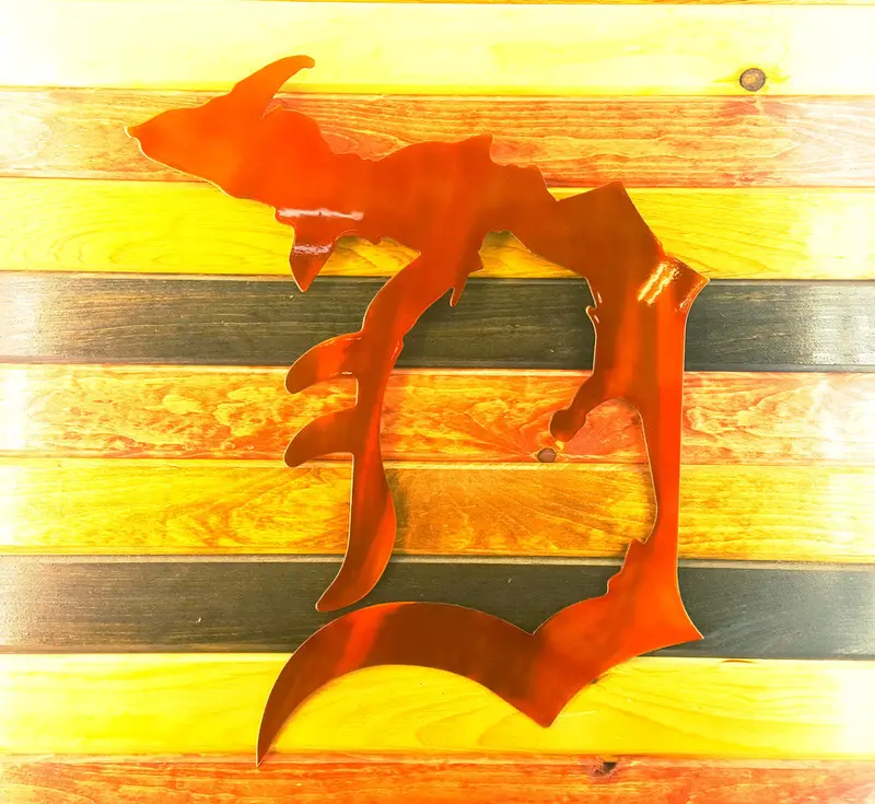 Michigan City Pride Sign: Detroit-Themed Metal Wall Decor 1