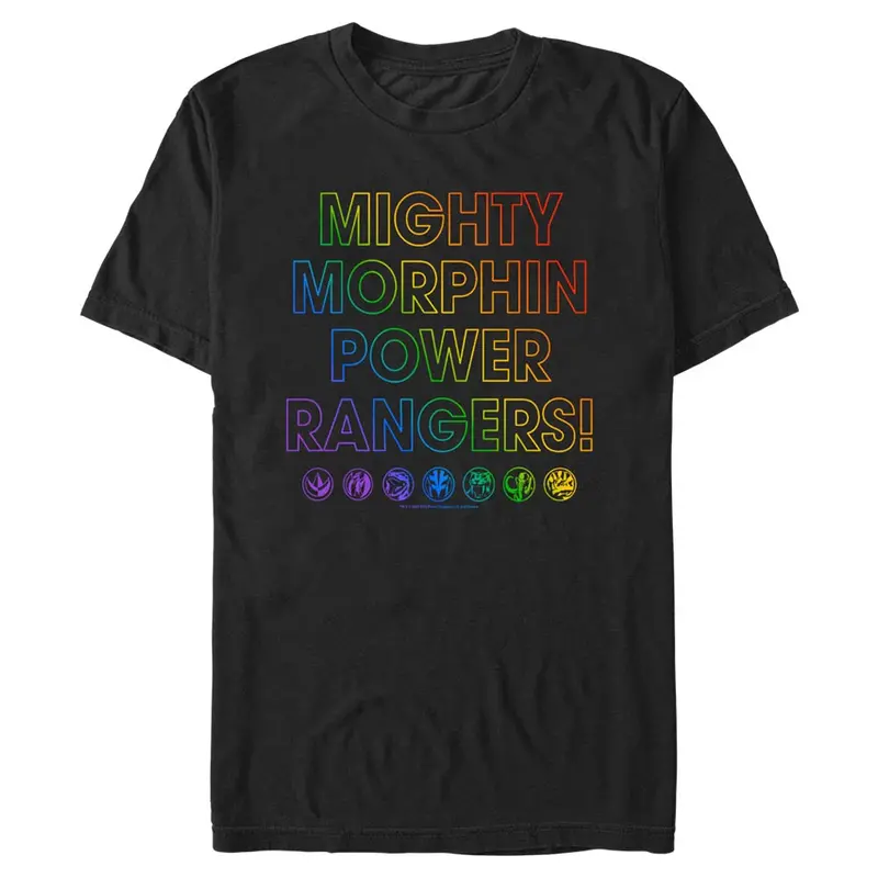 Mighty Morphin Power Rangers Pride Adult T-Shirt 1