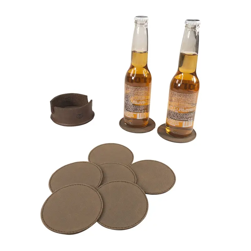 Minimalist 8-Piece Coaster Set – Natural Finish 1