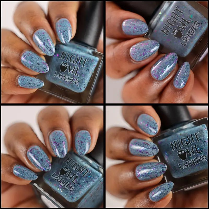 Night Owl Lacquer Holographic Nail Polish: "Let Me Whisper In Your Eyes" Clearance 1