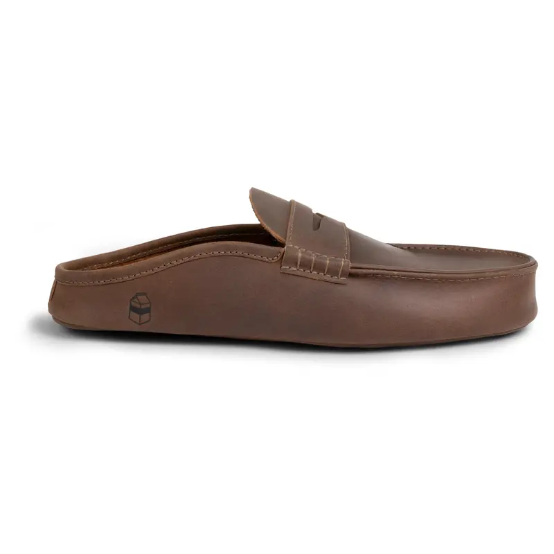 Open-Heel Penny Loafer Styled Indoor Slippers 1