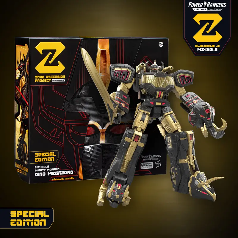 Power Rangers Lightning Collection – Dino Megazord Zord Ascension: Black & Gold Special Edition 1