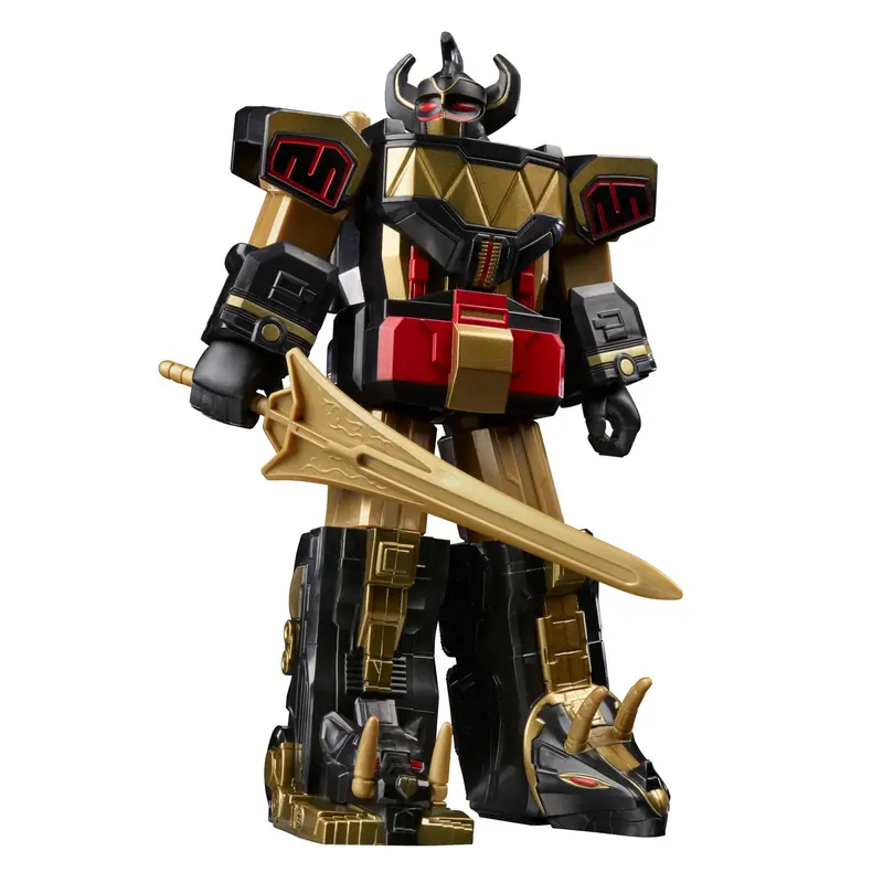 Power Rangers Mighty Morphin Black & Gold Dino Megazord 7-Inch Figure 1