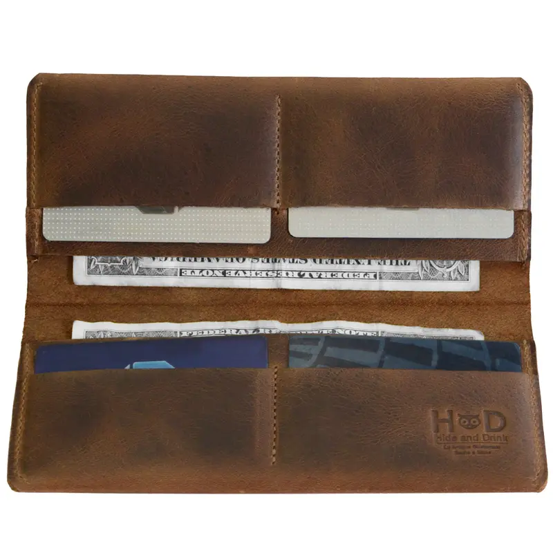 Premium Leather Dual-Pocket Folio Wallet 1