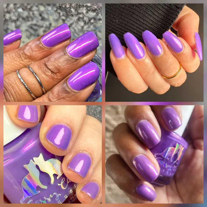 Sassy Cats Lacquer Gourmet-Inspired Nail Polish: "Dreams Of Ube Mochi" Clearance 1