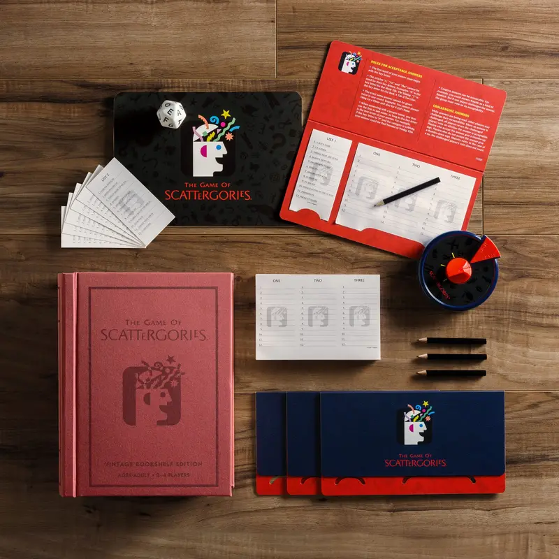 Scattergories Iconic Bookshelf Edition Vintage Creative Thinking Game 1