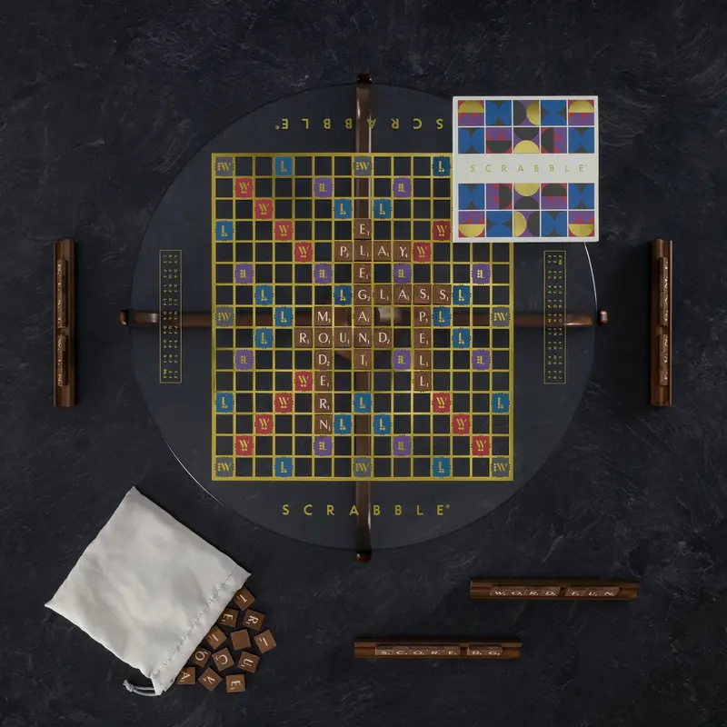 Scrabble Prisma Glass Edition – Sleek Glass-Panelled Word Game 1