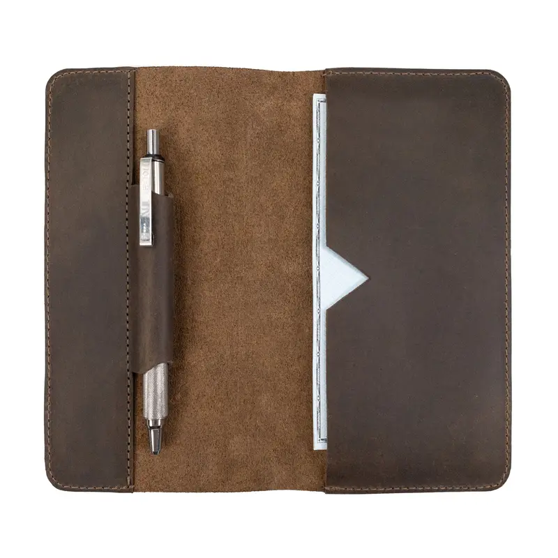 Slim Checkbook Organizer With Dedicated Pen Compartment 1