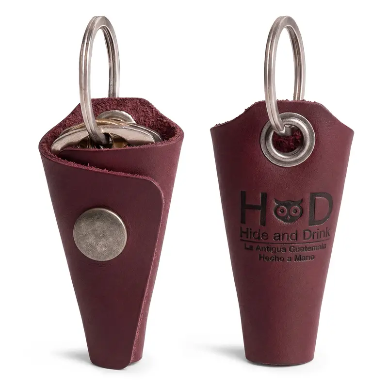 Slim Leather-Wrapped Key Fob 1