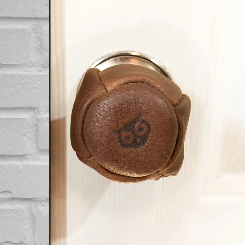 Soft Leather Door Knob Cover For Safety & Style 1