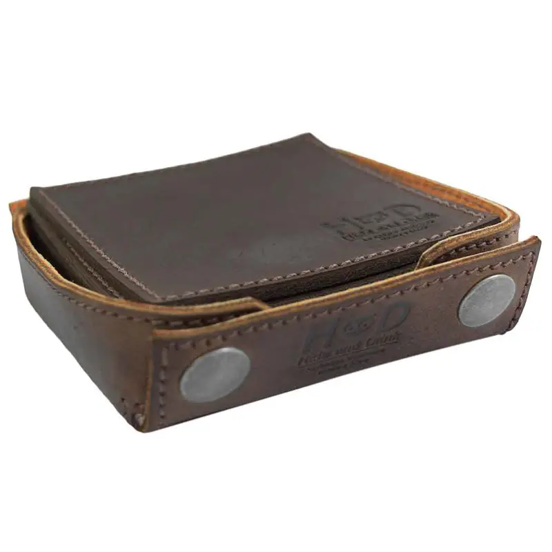 Square Box Coasters With Decorative Stitching – 6-Piece 1