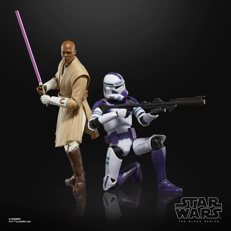 Star Wars Black Series 6-Inch Mace Windu And Clone Trooper 2-Pack 1
