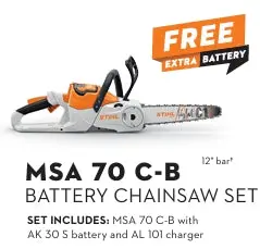 Stihl Msa 70 C-B Cordless 12-Inch Battery-Powered Chainsaw 1