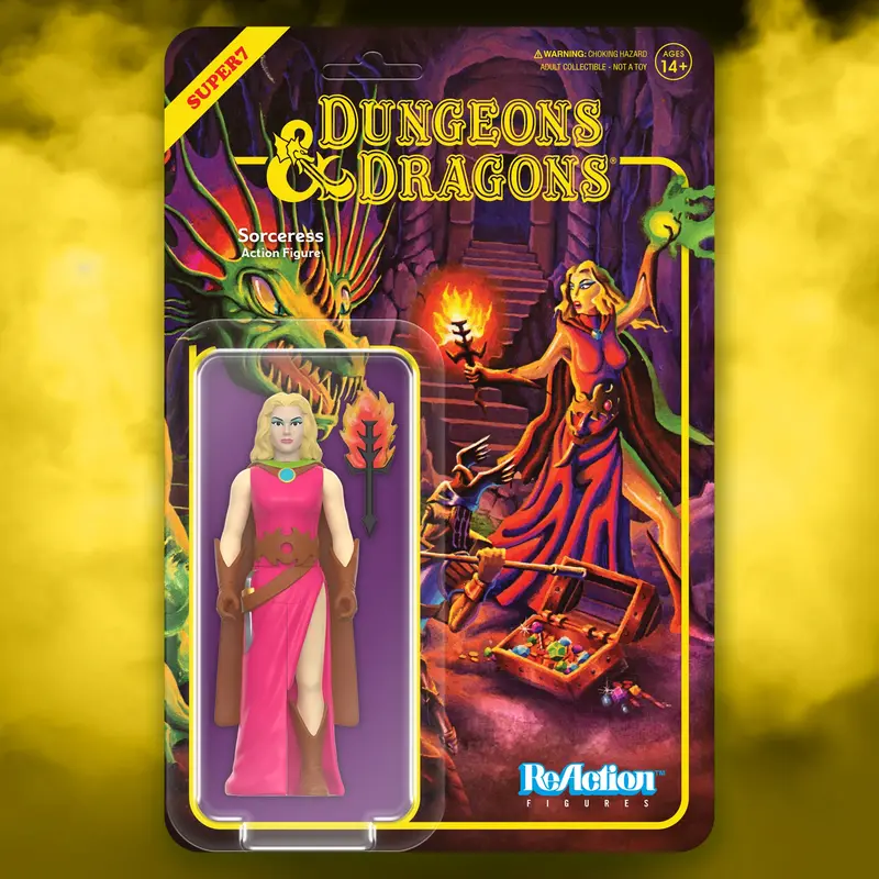 Super7 Reaction Figure: Dungeons & Dragons Sorceress With Wand Of Fire 1