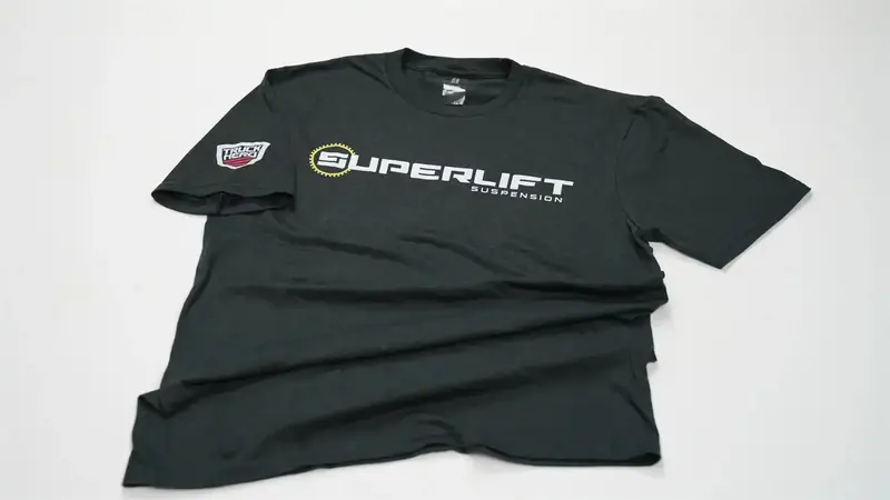 Superlift Branded Cotton T-Shirt – Black Medium, Front Logo Print 1